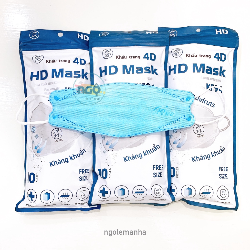 [CHÍNH HÃNG] SET 50 CHIẾC Khẩu Trang KF94 4 Lớp HD Mask NHIỀU MÀU  - AN PHONG HOÀNG DŨNG Chống Bụi Mịn Và Kháng Khuẩn