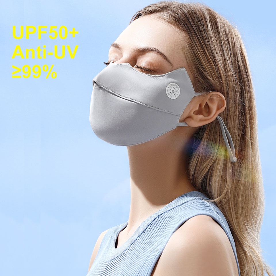 Khẩu Trang Chống Nắng/ Tia Uv Bằng Vải Lụa Lạnh Thoáng Khí In Họa Tiết 3D Độc Đáo Thời Trang Mùa Hè Cho Nữ