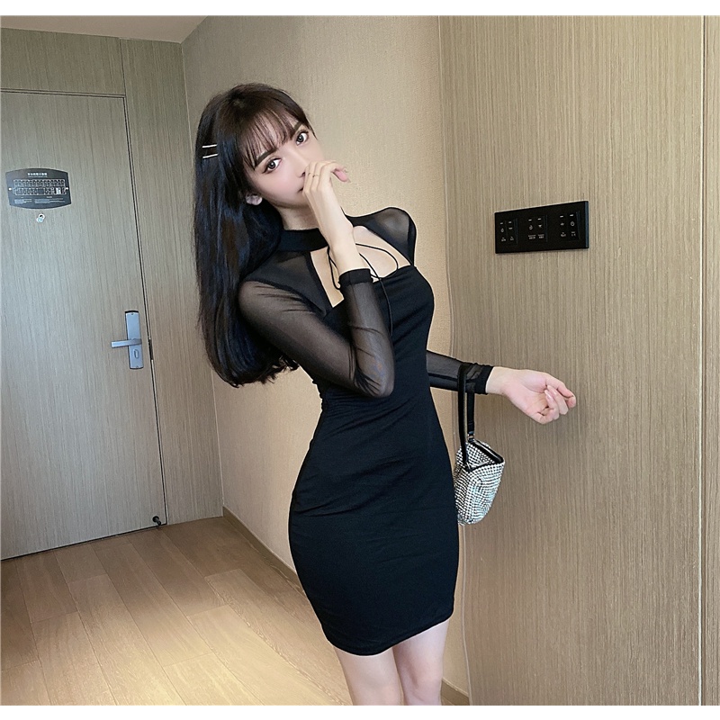 DUNEA Đầm Ren Lưới Xuyên Thấu Gợi Cảm Cho Nữ