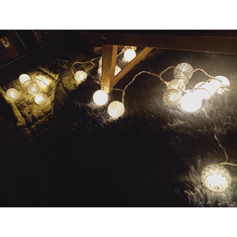 Bộ 20 banh vải gắn dây đèn LED thiết kế độc đáo cho dịp giáng sinh, trang trí nhà cửa siêu đẹp và tinh tế - hàng có sẵn