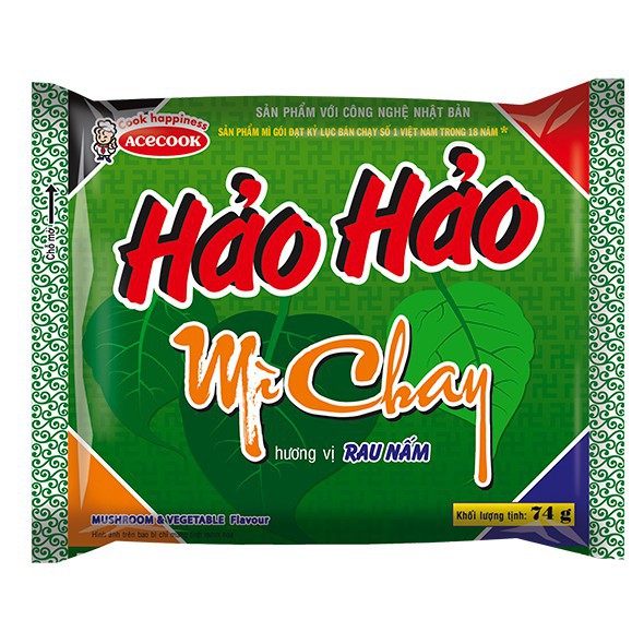 Mì chay Hảo Hảo rau nấm gói 74g | BigBuy360 - bigbuy360.vn