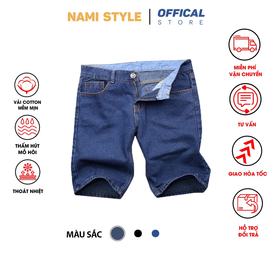 Quần short jean,quần nam đơn giản,trẻ trung đẹp, cao cấp( có size đại)