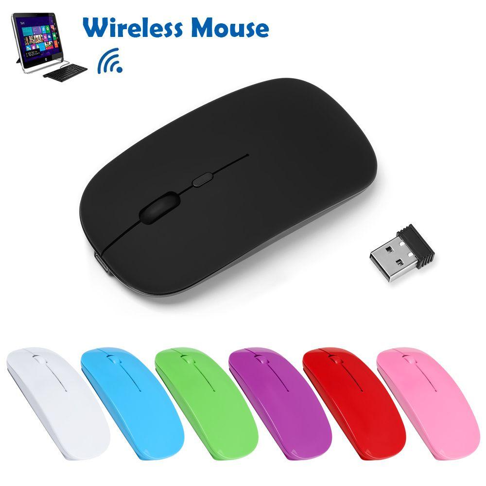 Chuột Không Dây 2.4GHz Siêu Mỏng Kết Nối USB