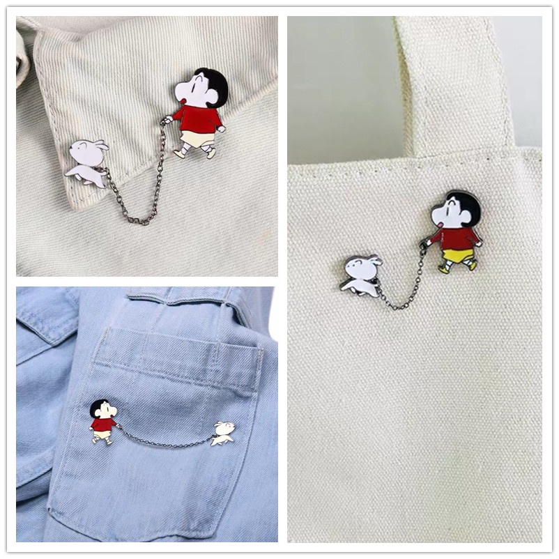 Trâm Cài Áo Hình Cậu Bé Bút Chì Shin-chan Hoạt Hình Sáng Tạo Kiểu Nhật Bản