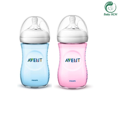 Bình sữa Avent 260ml màu Xanh _ Hồng