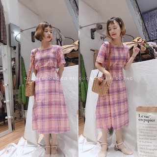Váy vintage kẻ