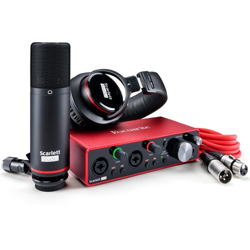 Bộ thu âm Focusrite Scarlett 2i2 Studio 2x2 USB Audio Interface with Microphone & Headphones (3rd Generation)