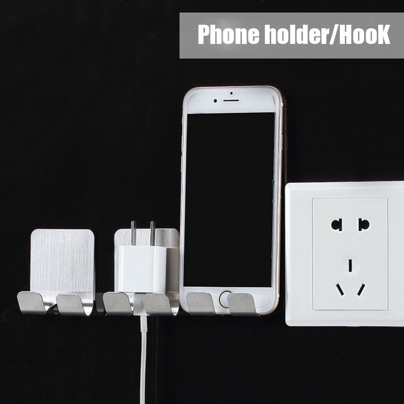 Móc Treo Điện Thoại Bằng Thép Không Gỉ Gắn Tường Tiện Dụng