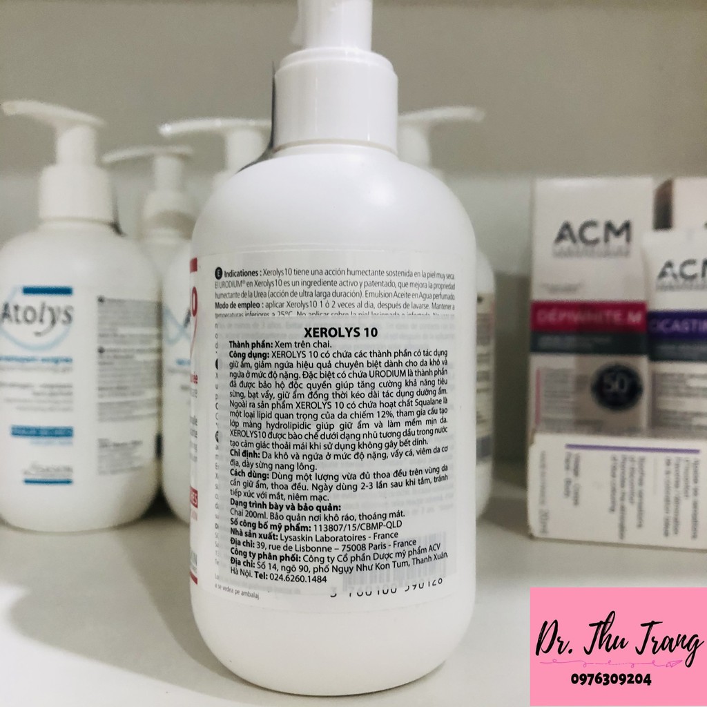 Kem dưỡng ẩm sâu, giảm ngứa dành cho da khô, viêm da cơ địa, da chàm hóa XEROLYS 10