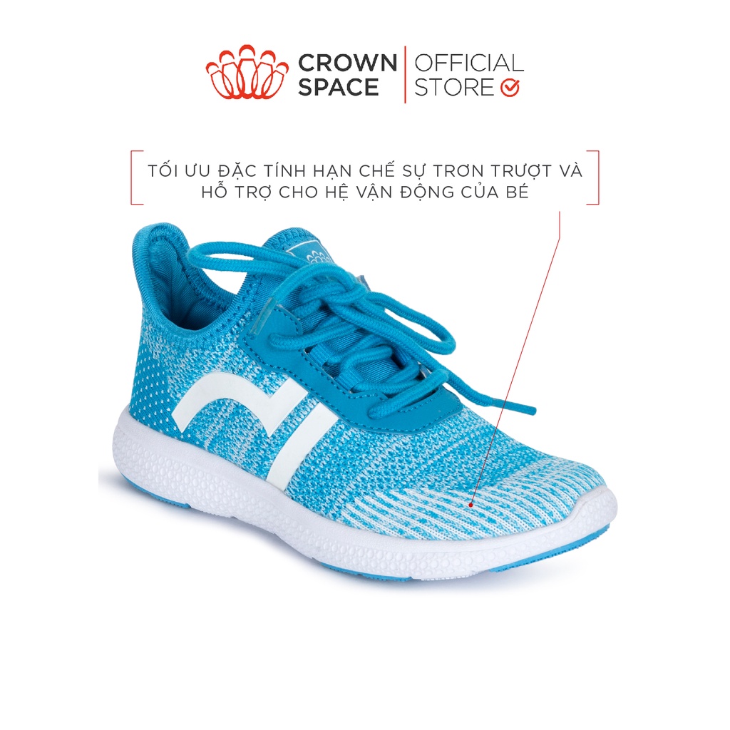 Giày Thể Thao Sneaker Bé Trai Bé Gái Đi Học Đi Chơi Crown Space Cao Cấp CRUK8022 Nhẹ Êm, Chống Hôi Chân Size 28 đến 35