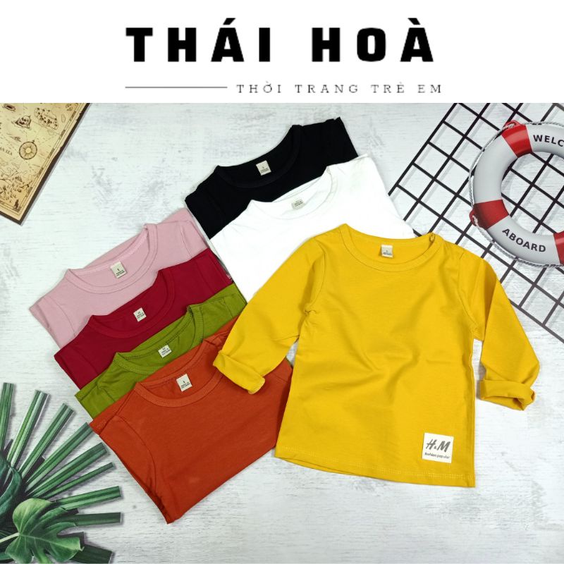 Áo thun dài tay  𝑭𝑳𝑨𝑺𝑯 𝑺𝑨𝑳𝑬  trẻ em cho bé trai và gái 7_19kg chất cotton 4 chiều chuẩn 100%