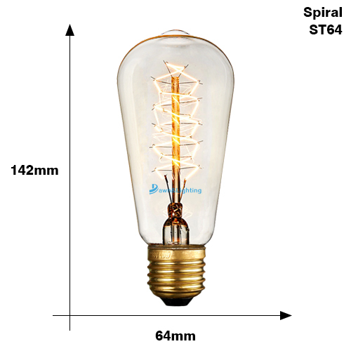 Bóng Đèn Dây Tóc E27 220v 110v 40w St64 G80 G95 T10 T45 T185 A19 G125