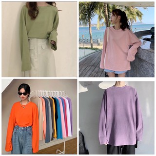Áo thun basic tay dài form rộng unisex - tm48