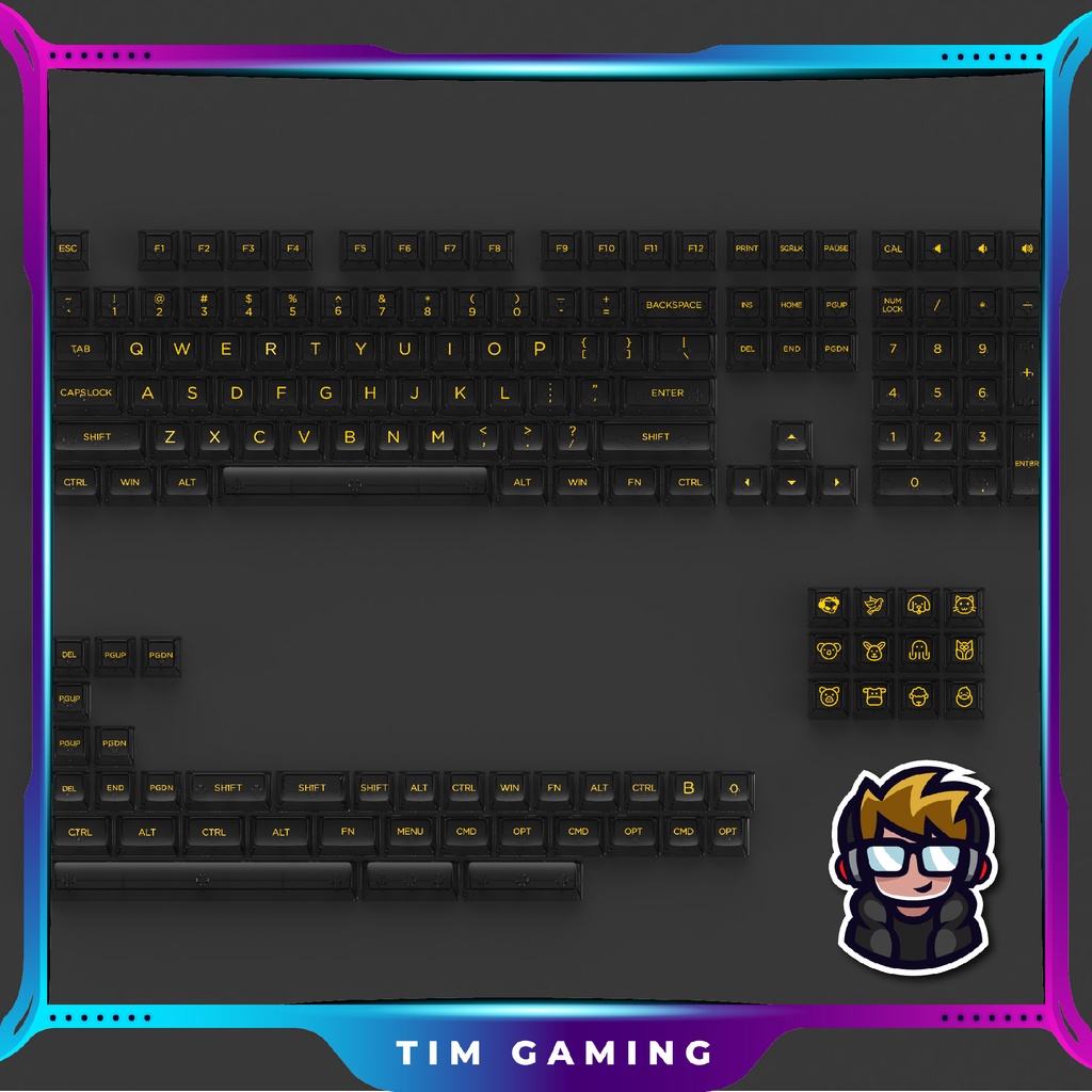 Bộ keycap bàn phím cơ AKKO – Black