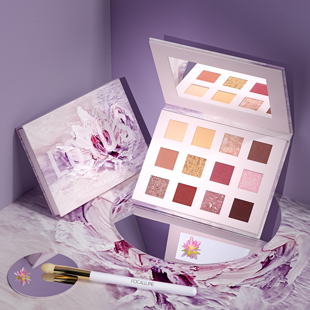 Focallure RomanticBloom Jasmine 12 shades eyeshadow palette Fine and smooth powder Matte Texture 15g | BigBuy360 - bigbuy360.vn
