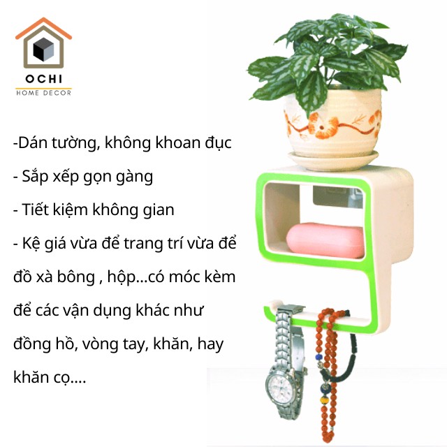 [Giá Sập Sàn]Hộp Kệ Giá Treo Tường Xà Bông Kèm Móc Dán Tường Siêu Chắc Phòng Tắm Thông Minh.