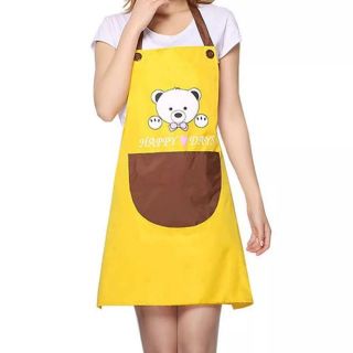 Tạp giề gấu vải mịn hình thú chống thấm, chống bắn bẩn cực tốt