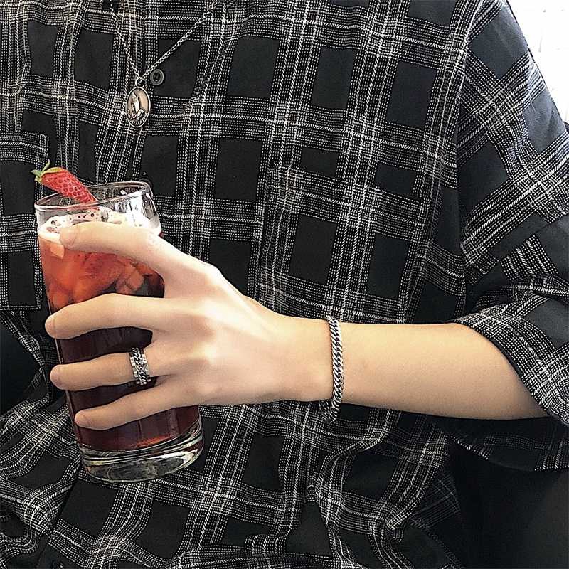 Vòng tay dây xích hình xương rắn bằng kim loại kiểu Hàn cho nam &amp; nữ