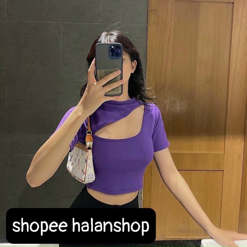 áo croptop kiểu khoét vai mới về vkv | BigBuy360 - bigbuy360.vn