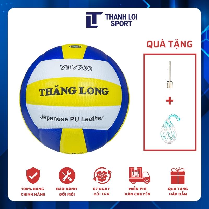 Quả bóng chuyền, banh bóng chuyền Thăng Long VB7700 da Nhật chính hãng - Tặng kim bơm + túi lưới