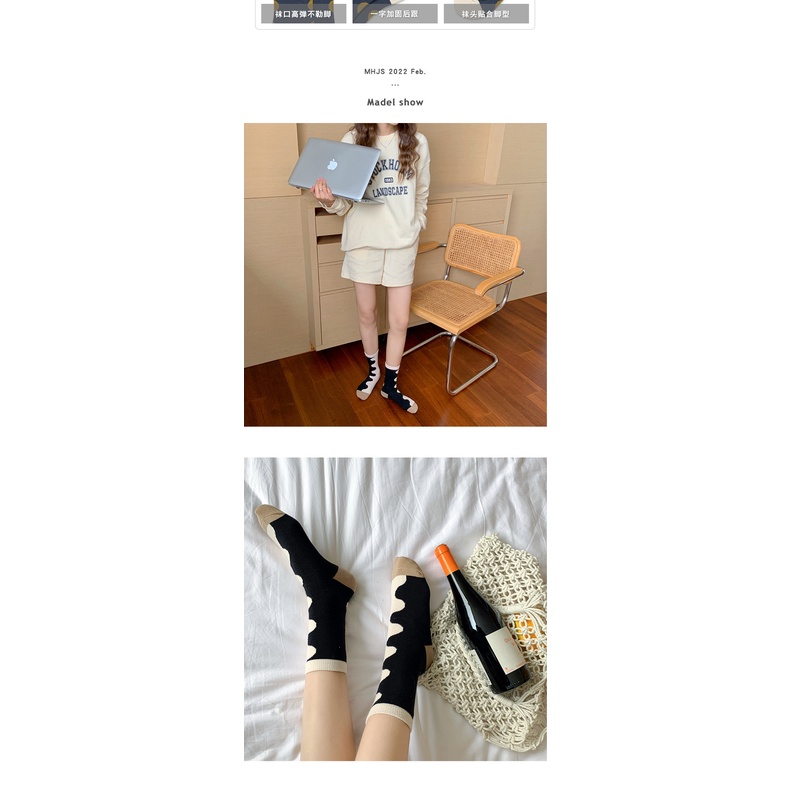 Vớ nữ cổ cao cá tính Hàn Quốc Cao cấp Tất dài nữ cao cổ chất dày dặn Thu Đông