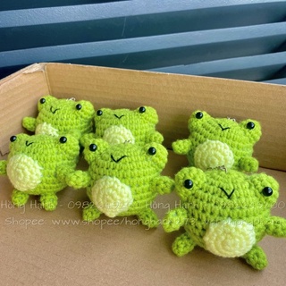 Móc chìa khoá len ếch xanh handmade 🐸🐸🐸