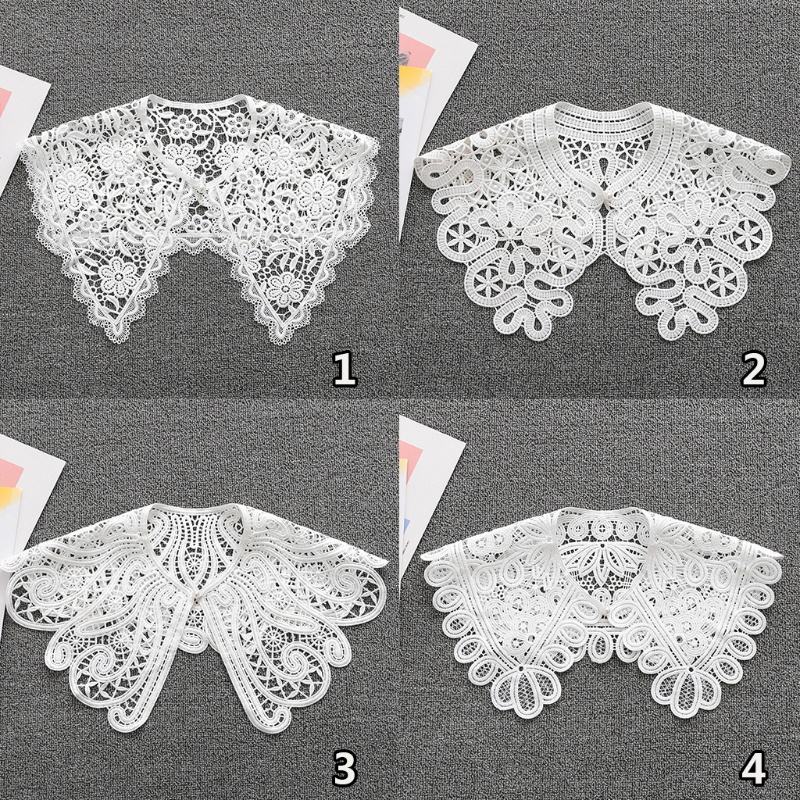 Cổ áo giả bằng ren họa tiết hoa dùng trang trí Hán phục
 | BigBuy360 - bigbuy360.vn