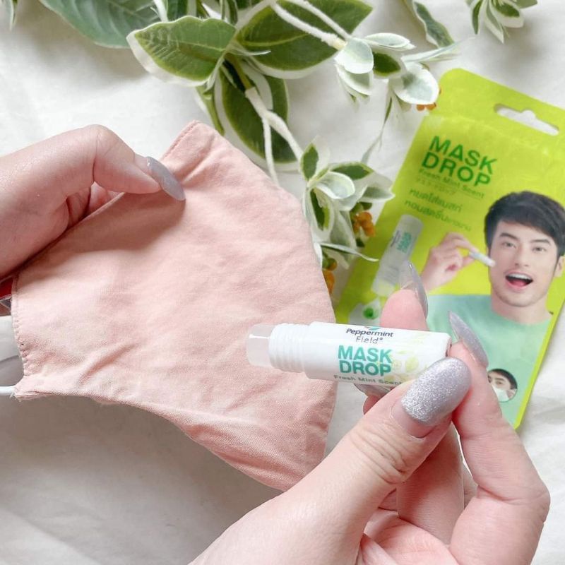 01 Ống hít Dầu Bạc Hà Thông Mũi Cho Khẩu Trang Peppermint Field Mask Drop Thái Lan