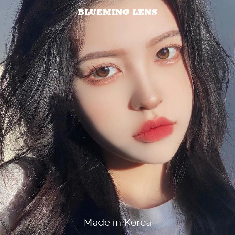 Lens mắt Nâu Filter kính áp tròng nâu ombre hiệu ứng long lanh giãn vừa 14.5mm