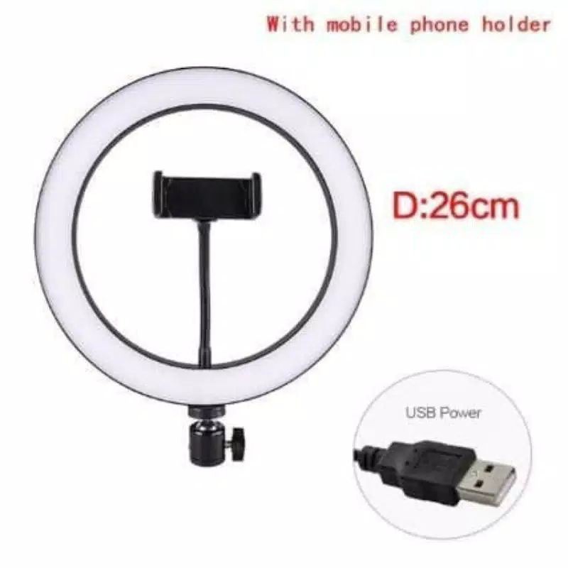 Đèn Led Tròn 26cm Cỡ Lớn Hỗ Trợ Chụp Ảnh Selfie