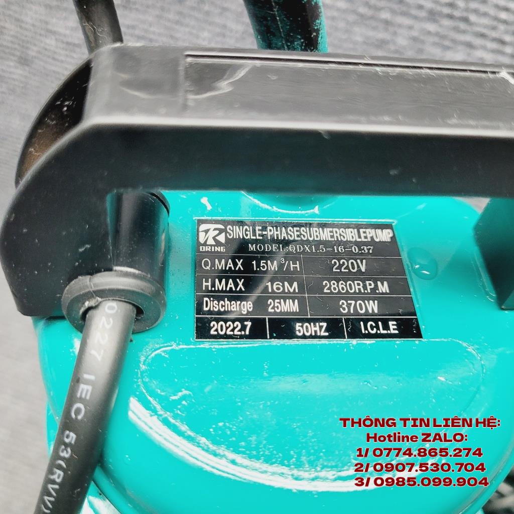 Máy bơm chìm nước sạch dùng điện 220V công suất 400W total TWP64001 - Omais 370W Vỏ Kim Loại Gang - Bơm  Thả Chìm Ngập