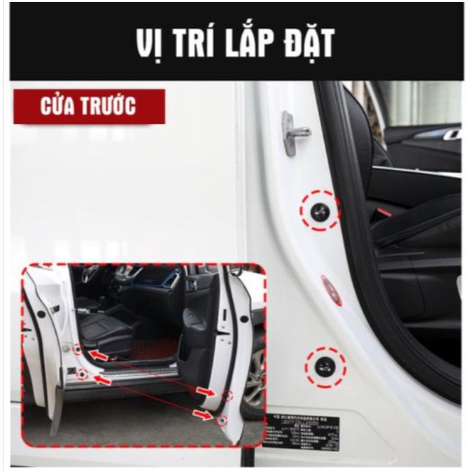 Nút đệm  giảm chấn lục đóng lực đóng cửa xe ô tô có dạ quang