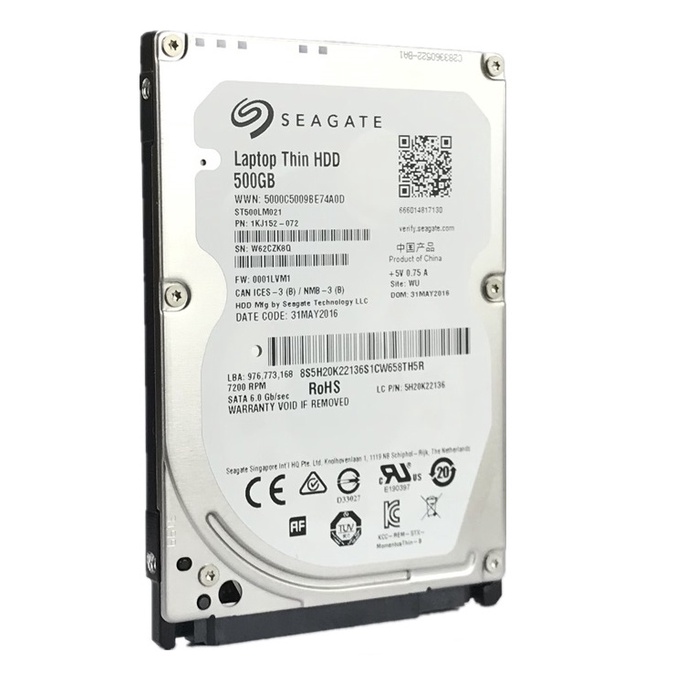 Ổ Cứng HDD Laptop Seagate 500GB 2.5 inch 7200rpm Chính Hãng - Bảo hành 24 tháng