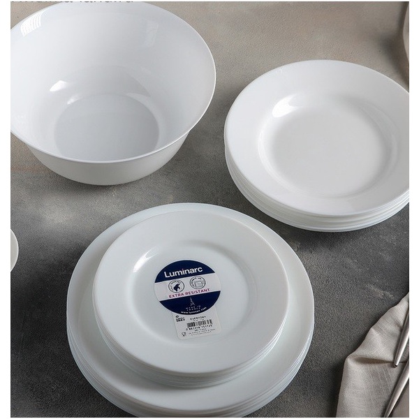 Bộ đĩa  thủy tinh Luminarc Everyday 3 chi tiết 27cm N3604*3, dùng lò vi sóng, máy rửa bát