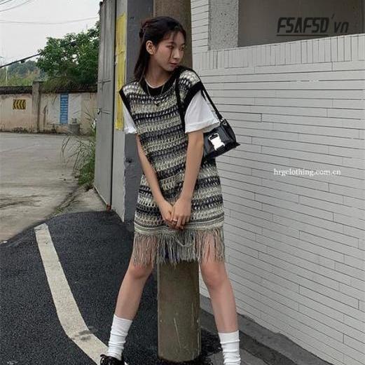 Áo Dệt Kim Sát Nách Kẻ Sọc Ngang Thời Trang Mùa Hè Hàng Mới Phong Cách Pháp 2022 Cho Nữ