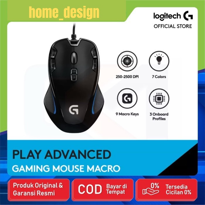 Chuột Gaming Logitech G300s RGB Có Dây VớI Macro