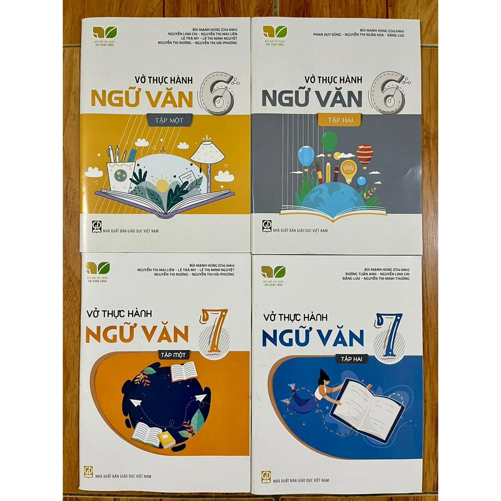 Sách - Combo 4 quyển Vở thực hành Ngữ văn lớp 6 và lớp 7 gồm cả tập 1+2