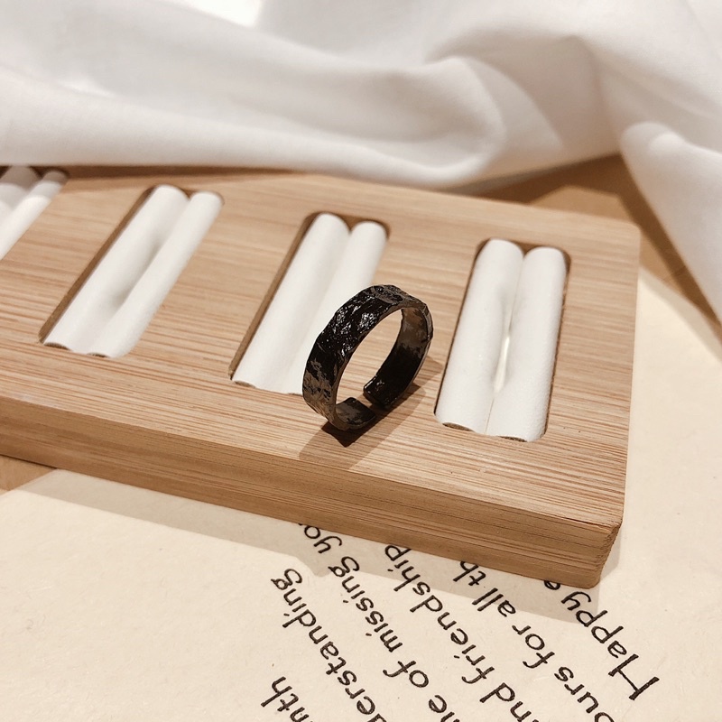 Nhẫn bạc SOFF CLUB S925 mạ thiếc đen không phai, không ra màu