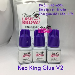 Keo nối mi siêu bền hani king glue ver 2 - mi nối bền 5 đến 7 tuần - không cay - Dụng cụ nối mi Hani