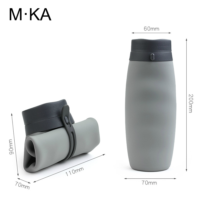 Bình nước silicon gấp gọn tiện lợi 600ml