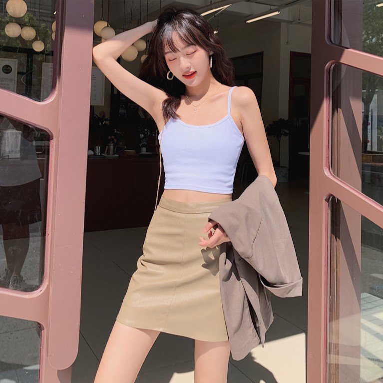 Áo thun hai dây croptop nữ , Áo 2 dây dáng ôm ulzzang phong cách Hàn Quốc | BigBuy360 - bigbuy360.vn