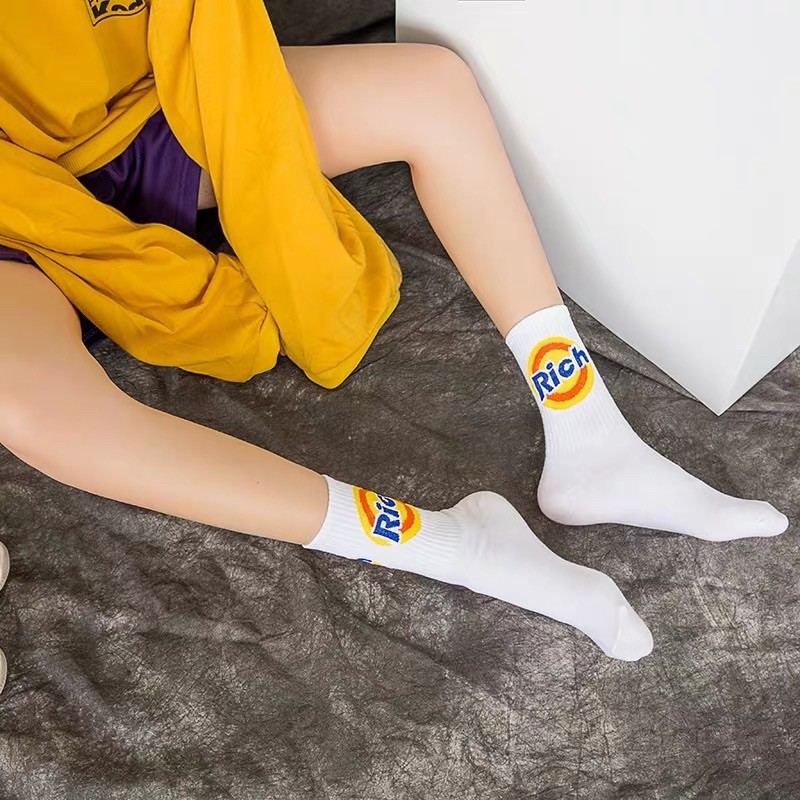 [Freeship + Mã giảm giá] Tất Vớ Nữ Nam Unisex Rich Thể Thao Taobao Năng Động Chất Liệu Cotton Mềm Mịn Hàng Taobao Có Sẵn