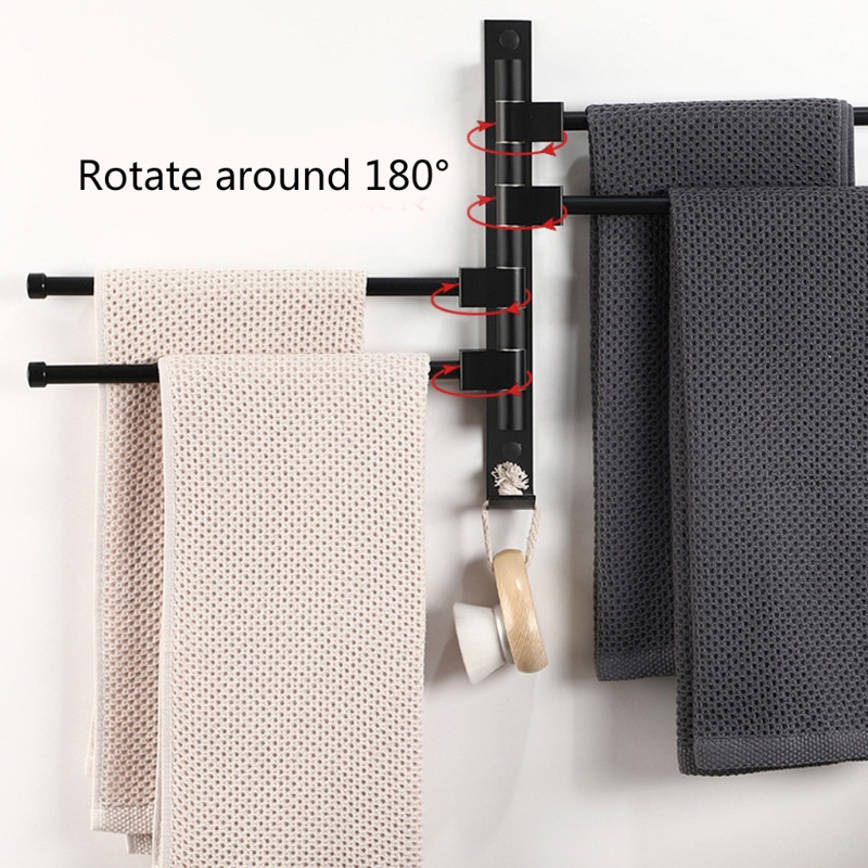 Giá Treo Khăn Tắm / Đồ Dùng Nhà Bếp Dạng Xoay Chống Thấm Nước Tiện Dụng
