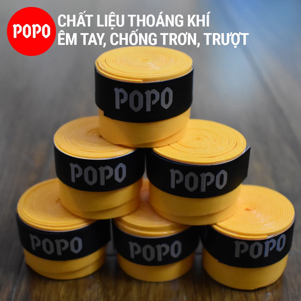 Quấn cán vợt POPO OG1 cho vợt Tennis Cầu lông, mềm mại thoáng khí chống trơn