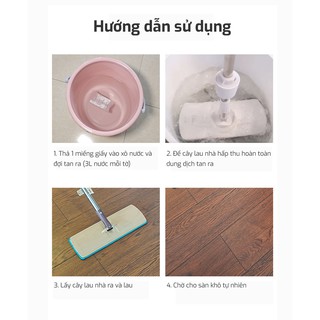GIẤY LAU SÀN TAN TRONG NƯỚC (GÓI 32 MIẾNG)