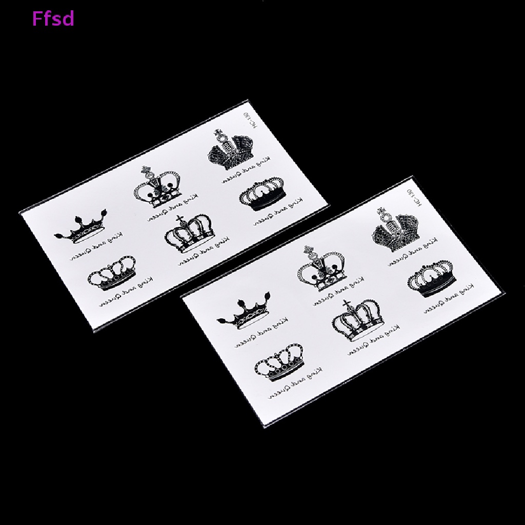 {Ffsd} Mới Hình Xăm Dán Tạm Thời Hình Vương Miện Nghệ Thuật Chống Thấm Nước Dùng Một Lần Cho Nữ