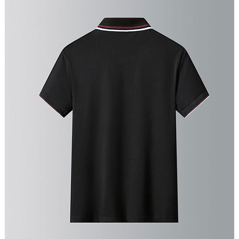 Áo Thun Polo Ngắn Tay Màu Trơn Thời Trang Cho Nam Size M-4XL