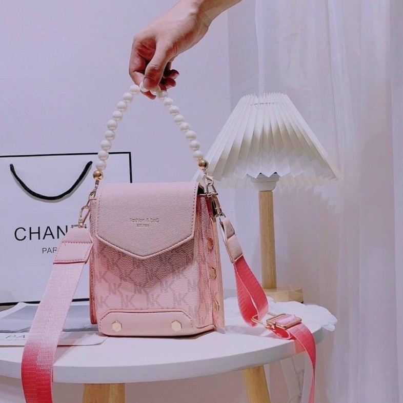 Túi Đeo Chéo Nữ , Túi Đựng Điện Thoại Phối Ngọc Siêu Xinh TXHQ 82