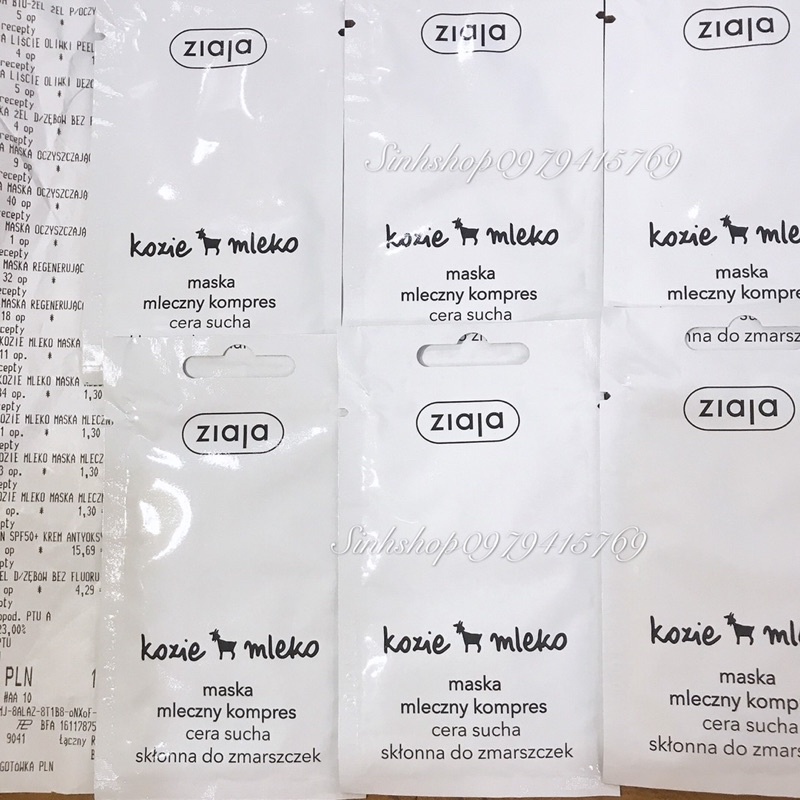 Mặt Nạ Sữa Dê Ziaja Mleko Trắng Da chống lão hoá balan 7ml