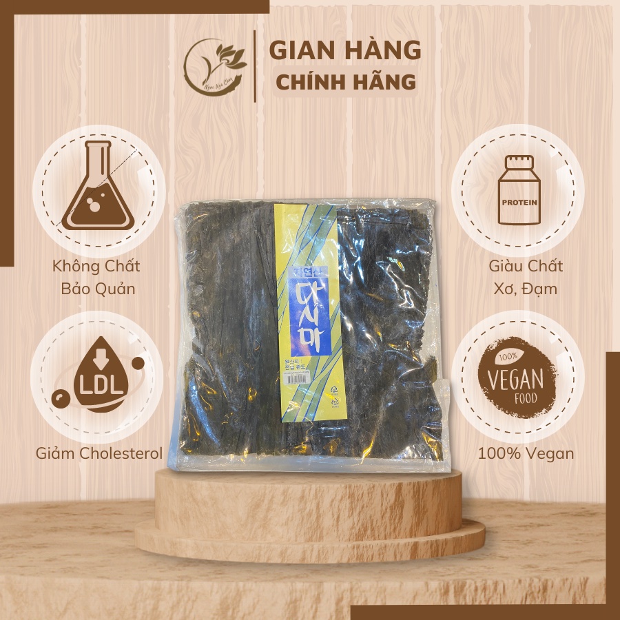 Rong biển ninh nước (phổ tai) DASHIMA. Tảo bẹ nấu nước dùng Hàn Quốc, tảo biển được sấy khô dùng nấu canh..
